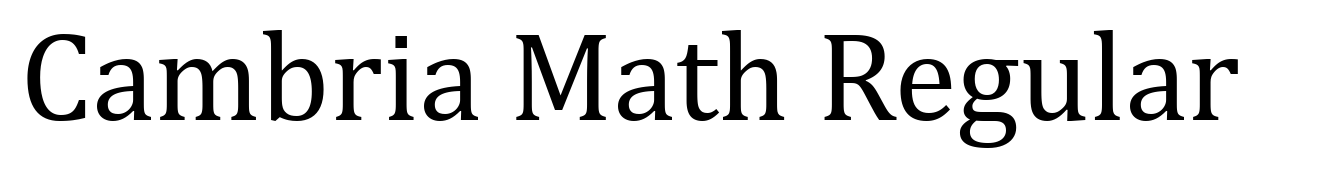 Cambria Math Regular